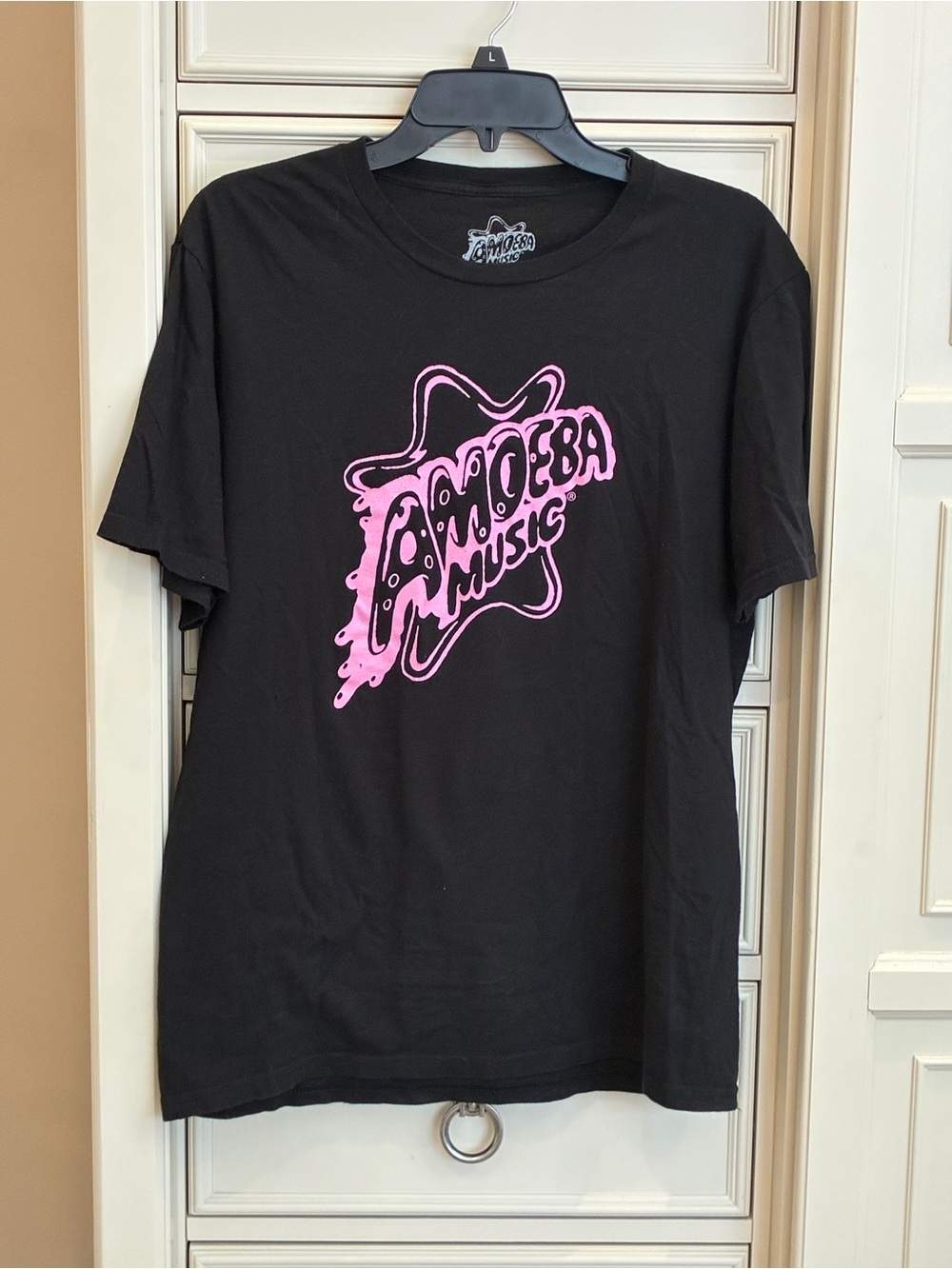 Logo Black Amoeba Music Womens T Shirt size M - Picture 1 of 4